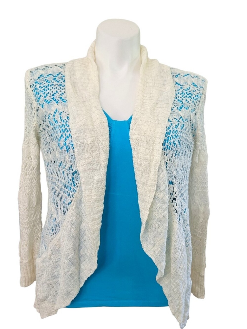 CATO Brand Draped Cardigan Sweater Vest